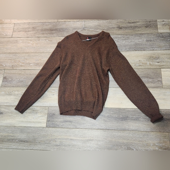 Robert Bruce Vintage Brown Long Sleeve Mens Sweater Size Large - Picture 1 of 6